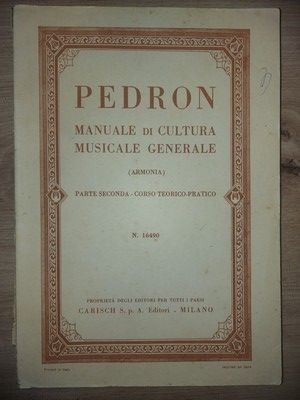 Pedron: Manuale di cultura musicale generale foto