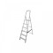 Scara dubla cu trepte pe o parte din aluminiu, Krause, Corda, 3.20m inaltime lucru, 6 trepte, pliabila