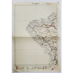 HARTA ZONEI JIMBOLIA , LITOGRAFIE DE M.D. MOLDOVEANU , 1936, POLICROMA