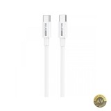 Cablu Date si Incarcare USB-C - USB-C BLUE Power BBX44 100W 1m Alb