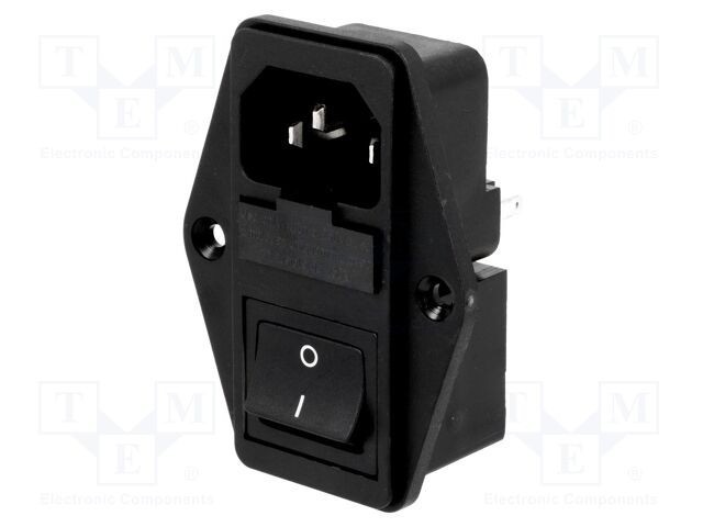 Conector alimentare AC SCHURTER soclu tată 10A 250VAC IEC 60320 6765