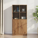 VidaXL Dulap &icirc;nalt cu uși stejar artizanal 68x37x142 cm lemn prelucrat