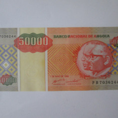 Angola 50000 Kwanzas 1995 UNC bancnotă mai rară