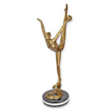 Balerina cu mingea-statueta din bronz cu un soclu din marmura TBD-20