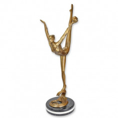 Balerina cu mingea-statueta din bronz cu un soclu din marmura TBD-20