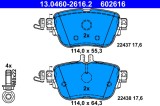 Set Placute Frana ATE 13.0460-2616.2 Frana Disc Mercedes-Benz Cls E-Class All-Terrain Cabriolet Cupe T-Model