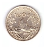 Moneda Polinezia Franceza 100 francs/franci 2007, stare buna, curata