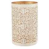 Suport lumanare, CII-16636-B, metal, ivoriu + auriu, 19 cm