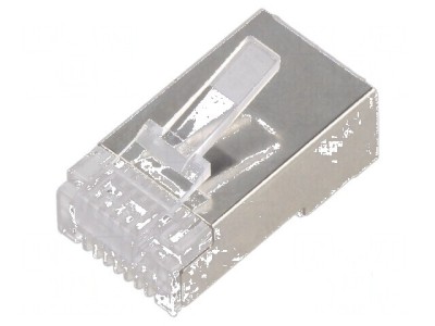 Conector RJ45 Cat 5e 8p8c pe cablu IDC foto