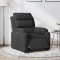 vidaXL Fotoliu rabatabil electric, negru, material textil