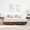 VidaXL Cadru pat fără saltea stejar fumuriu 180x200cm lemn prelucrat 3329025