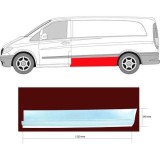 Piese de reparatie pentru prag lateral Mercedes Vito/ Viano (W639), 01.2003-2014, partea Stanga, Tabla; lungime 1555 mm, inaltime 250 mm, doar pentru