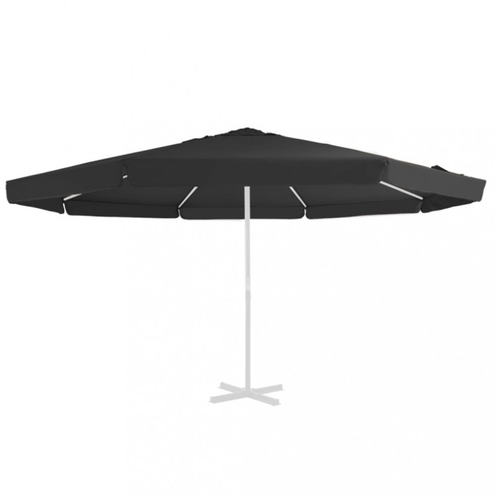 vidaXL P&acirc;nză de schimb umbrelă de soare de exterior negru 515 cm