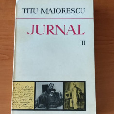 Titu Maiorescu - Jurnal (volumul 3)