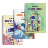 Pachet Robo Bobo (3 carti): 1. Robo Bobo la culcare; 2. Robo Bobo se spala pe dinti; 3. Robo Bobo la dentist - Olina Ortiz