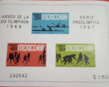 MEXIC 1967, SPORT - COLIȚĂ IMPERF. MNH, Nestampilat