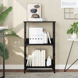 Biblioteca Gossi Neagra 50x33x82 cm, Lemn Prelucrat, Rafturi Depozitare, Stil Industrial