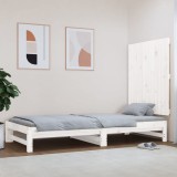 VidaXL Tăblie de pat pentru perete, alb, 82,5x3x90 cm, lemn masiv pin