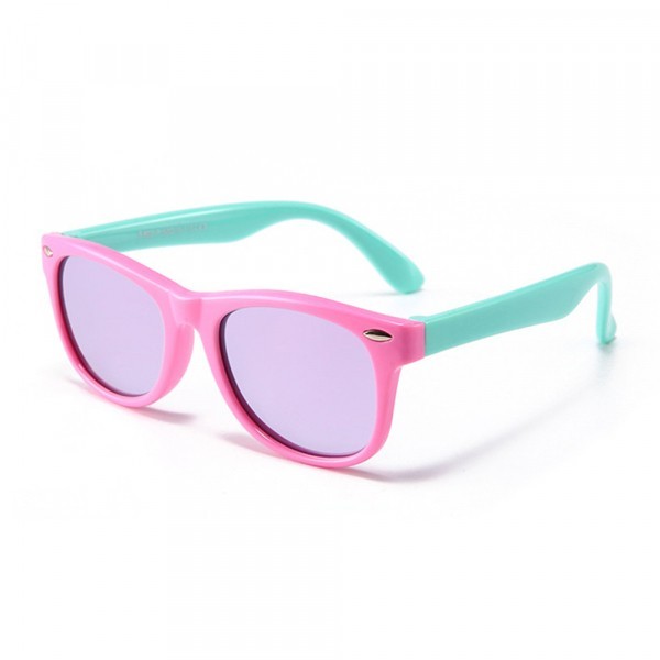Ochelari De Soare Copii Techsuit D802, Polarizati, Protectie UV, Roz Verzi