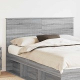 vidaXL Tăblie cap cu headboard Gri Sonoma 150 cm Lemn compozit 887754