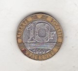 Bnk mnd Franta 10 franci 1990 bimetal, Europa