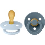 BIBS Colour Size 2: Symmetrical 6+ months suzetă Baby Blue / Petrol 2 buc