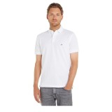 Tricou polo cu maneca scurta pentru barbati Tommy Hilfiger 1985, MW0MW17770, alb, S - OUTLET