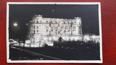 1942 Buc. Vedere noct. B-dul Elisabeta si Cercul Militar C.P. circ. RARA foto