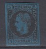 ROMANIA 1866 LP 19 CAROL I FAVORITI 5 PARALE HARTIE SEMIGROASA LIPSA GUMA, Nestampilat