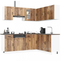 vidaXL Set de dulapuri de bucătărie 11 piese &bdquo;Kalmar&rdquo; Lemn vechi lemn 3314949