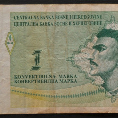 Bancnota 1 MARKA CONVERTIBILA - Bosnia Hertegovina, anul 1998 *cod 229 - RARA