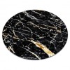Covor ALLURE 1963 cerc Marmură - Structural, elegant, glamour negru / aur , cerc 120 cm