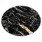 Covor ALLURE 1963 cerc Marmură - Structural, elegant, glamour negru / aur , cerc 120 cm
