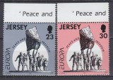 JERSEY 1995 EUROPA PACE SI PRIETENIE SERIE MNH, Nestampilat