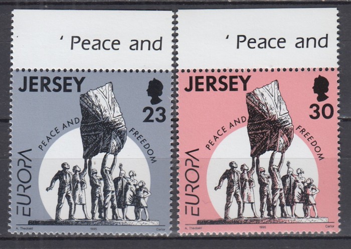 JERSEY 1995 EUROPA PACE SI PRIETENIE SERIE MNH