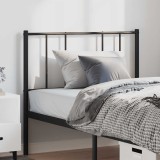 vidaXL Tăblie de pat metalică, negru, 100 cm