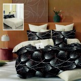 Lenjerie pat dublu,bumbac finet,6 piese,cearceaf normal 220x240cm, cearceaf pilota 200x220cm, 2 fete de perna 50x70, 2 fete de perna 70x70-M316