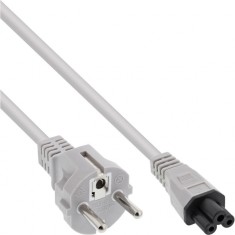 Cablu de alimentare Schuko la IEC C5 0.5m Gri, InLine IL16656R