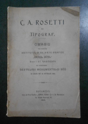 O pagina din viata lui C.A. Rosetti (1903) foto