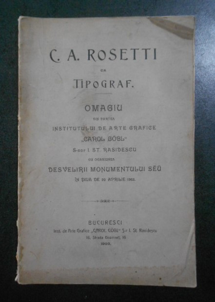 O pagina din viata lui C.A. Rosetti (1903)
