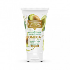 Balsam si masca 2 in 1 reparatoare cu omega 3 6 7 9 si ulei de avocado Omega Plus, 150ml, Cosmetic Plant