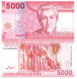 Chile 5 000 5000 Pesos 2015 P-163f Polimer UNC