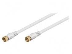 Cablu Coaxial 75? 7,5m Alb cu Mufe F foto