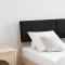 vidaXL Tăblie tapițată Negru 120 cm Lemn de pin masiv 879131