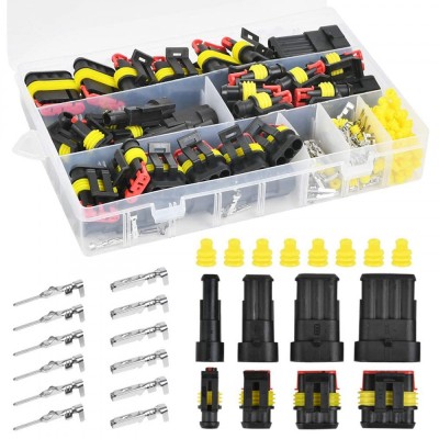 Set 352 conectori cabluri auto, terminali ermetici, 6 dimensiuni, multicolor foto