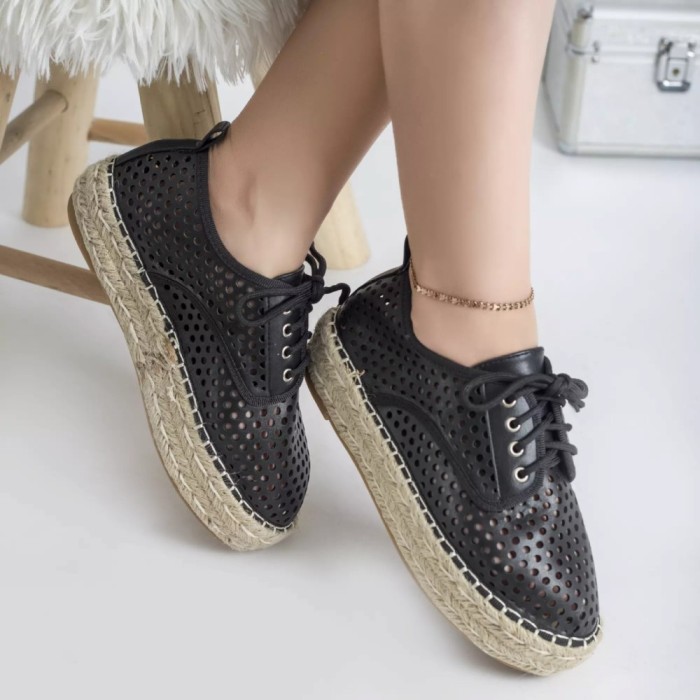 Pantofi casual bertha negru piele ecologica, 39