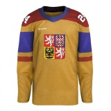 Echipa națională de hochei tricou de hochei Martin Nečas #98 2024 CCM Fandres replica gold - S