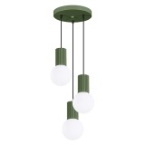 Lampă Suspendată Halo 3P Verde Măsliniu
