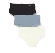 Set 3 chiloti pentru femei Calvin Klein Hipsters 000QD3559E, negru alb albastru, S - OUTLET