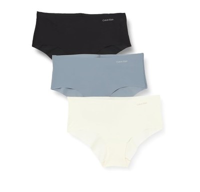 Set 3 chiloti pentru femei Calvin Klein Hipsters 000QD3559E, negru alb albastru, S - OUTLET foto